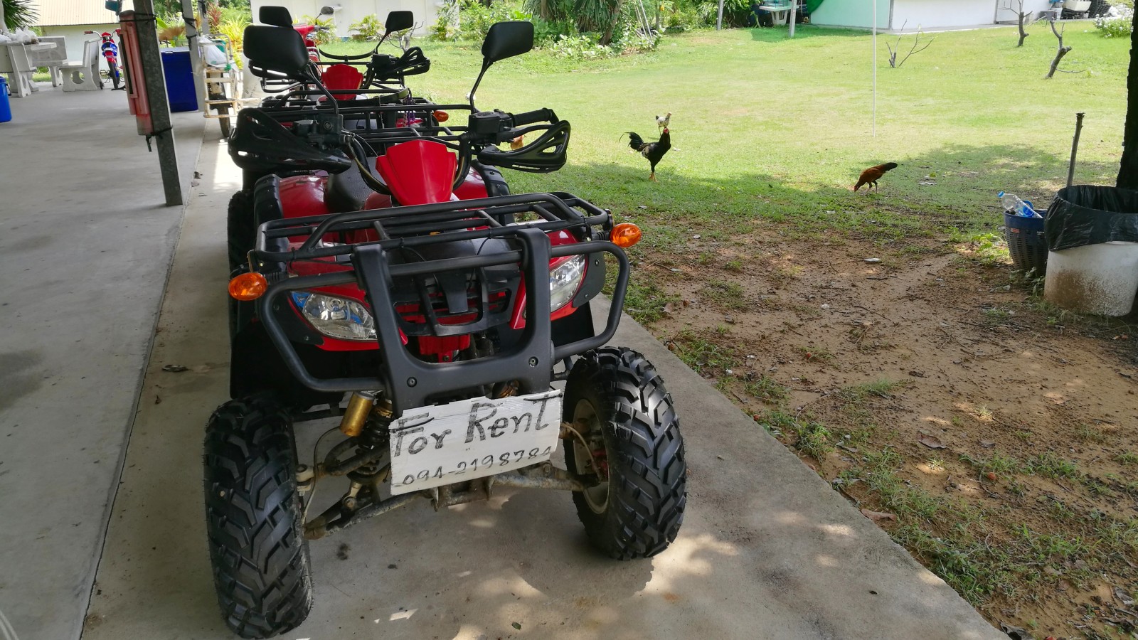all terrain vehicles for rent as golf carts at a course in Thailand