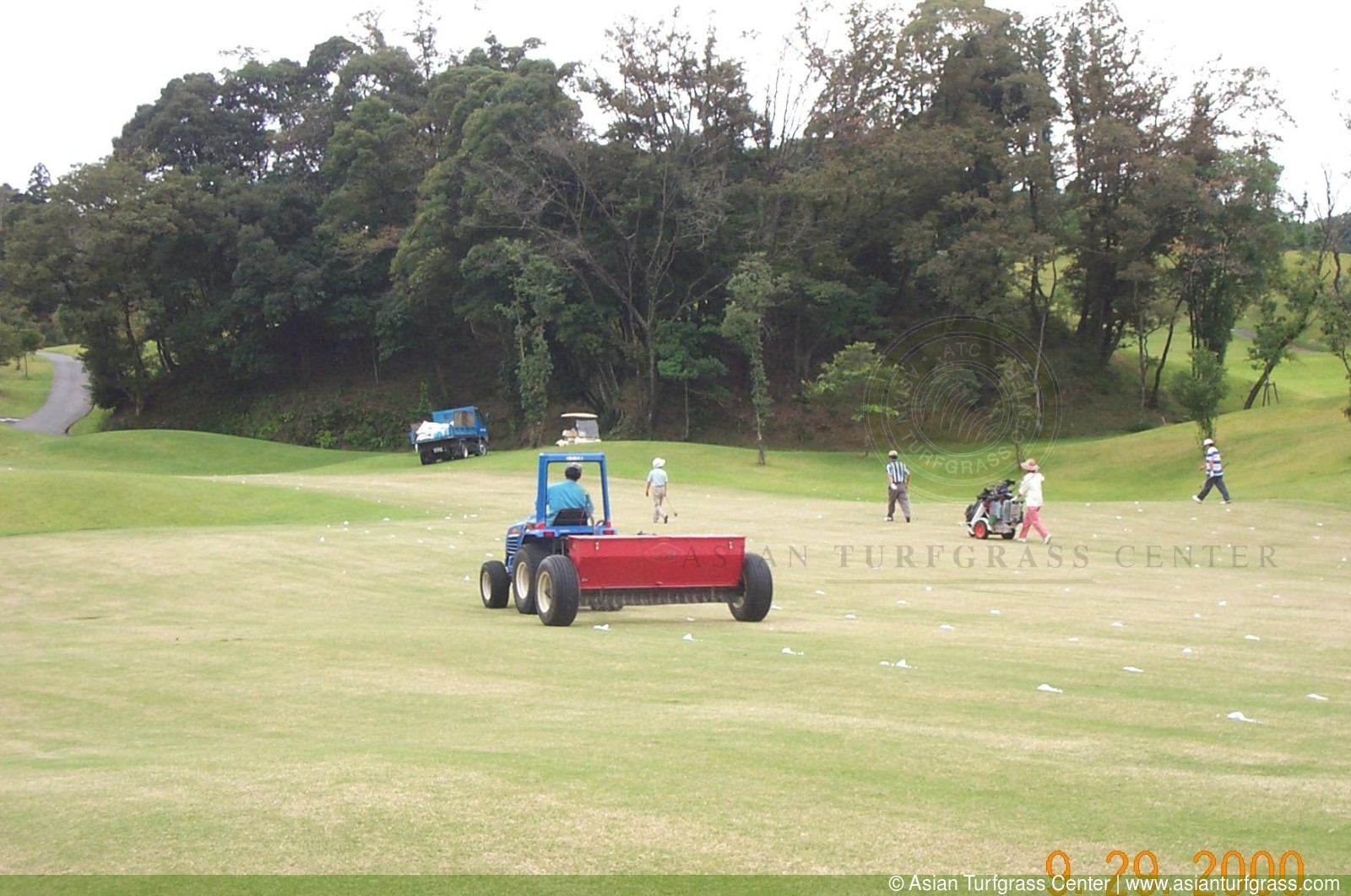 overseeding a course while open