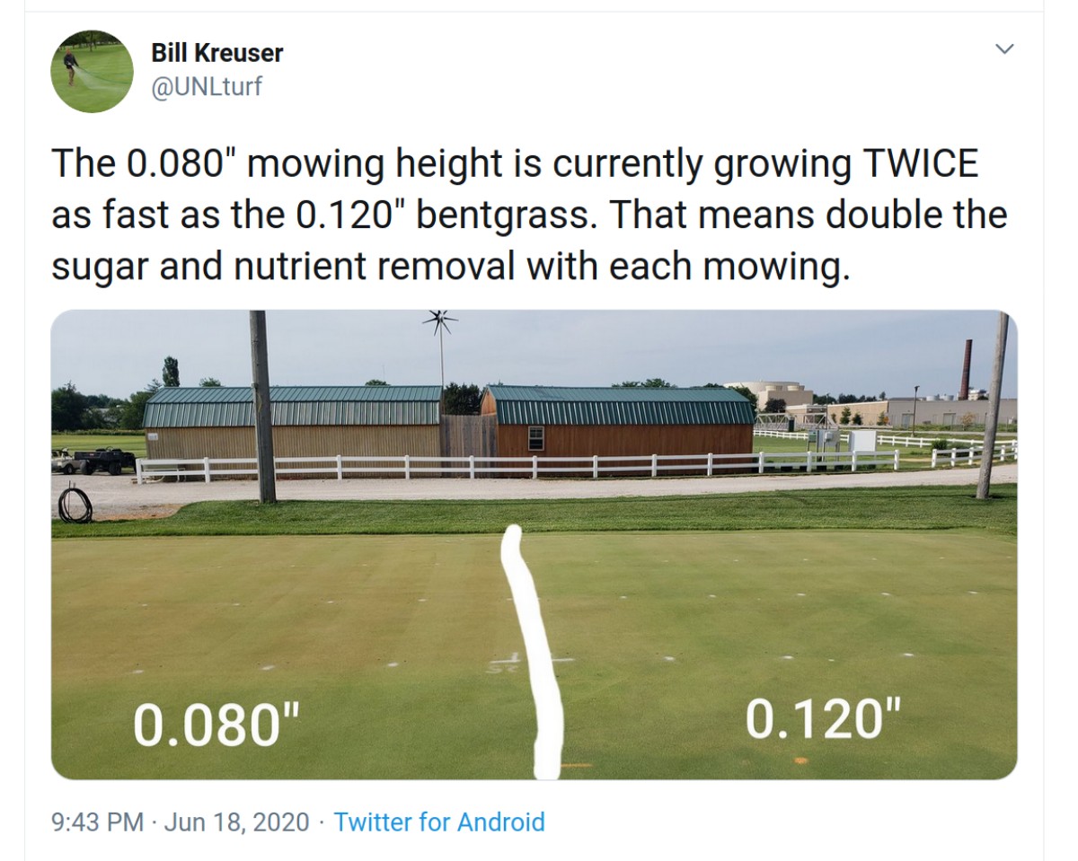 img of tweet by Bill Kreuser about 2x growth rate
