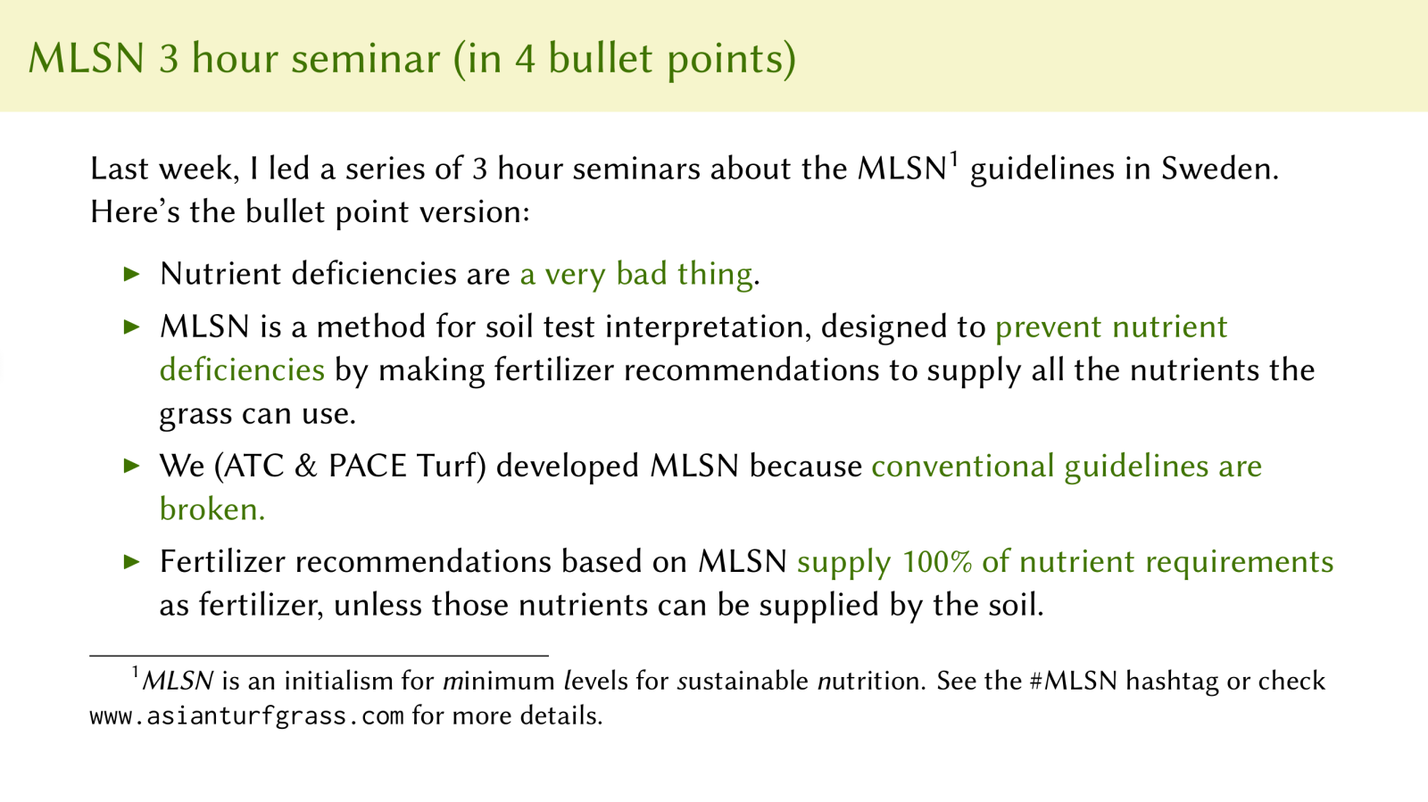 mlsn in one slide
