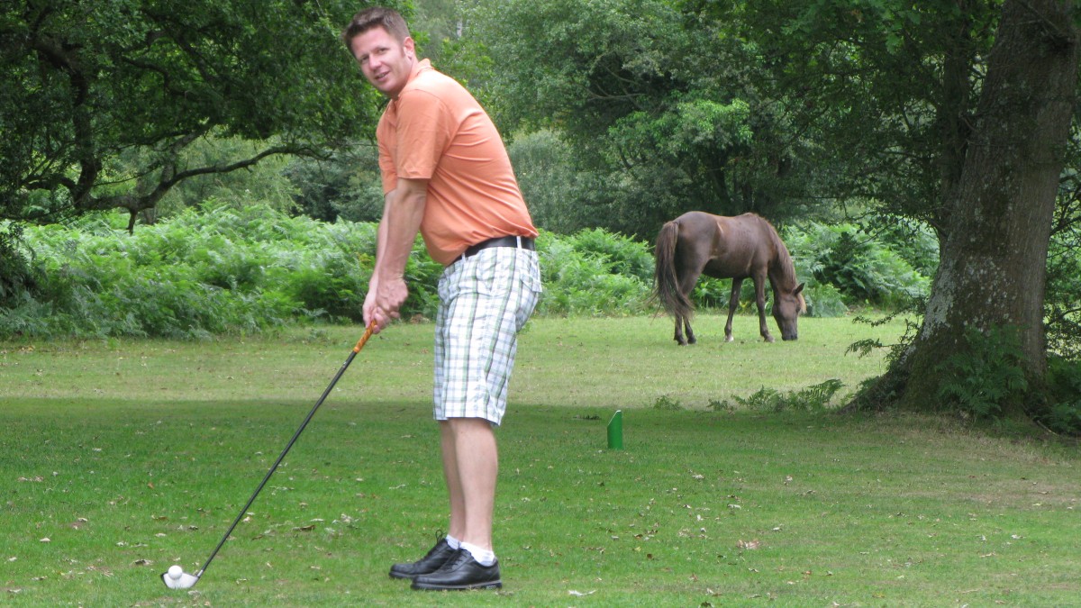 teeing off at New Forest