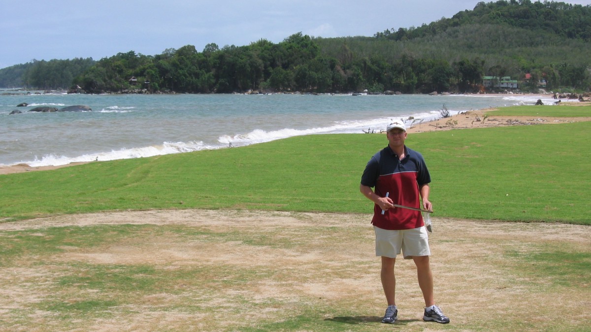 salinity damage on the 17th green of the Tublamu GC in Phang Nga, Thailand in September 2005